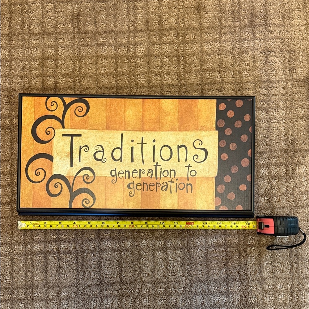 Traditions Wall Art - Orange and Black